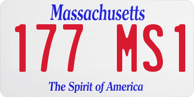 MA license plate 177MS1