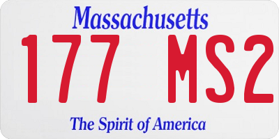 MA license plate 177MS2