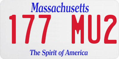 MA license plate 177MU2
