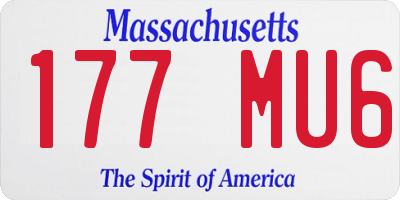 MA license plate 177MU6