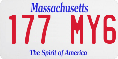 MA license plate 177MY6