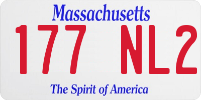 MA license plate 177NL2