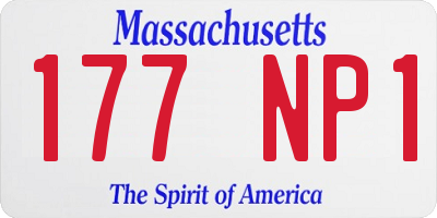 MA license plate 177NP1