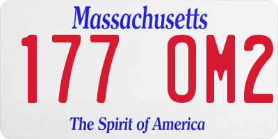 MA license plate 177OM2