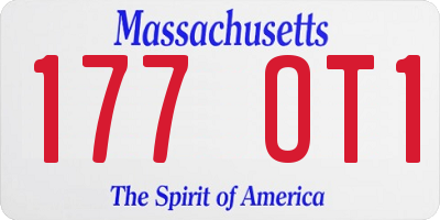 MA license plate 177OT1