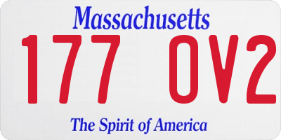 MA license plate 177OV2