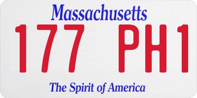 MA license plate 177PH1
