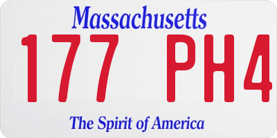 MA license plate 177PH4