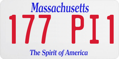 MA license plate 177PI1