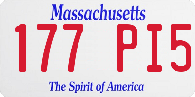 MA license plate 177PI5