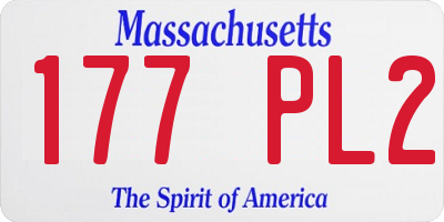 MA license plate 177PL2