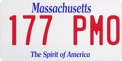 MA license plate 177PM0