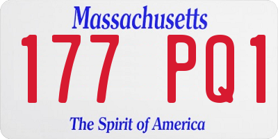 MA license plate 177PQ1
