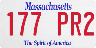 MA license plate 177PR2