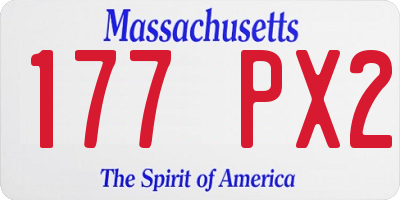 MA license plate 177PX2