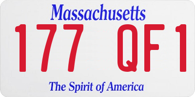 MA license plate 177QF1