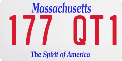 MA license plate 177QT1