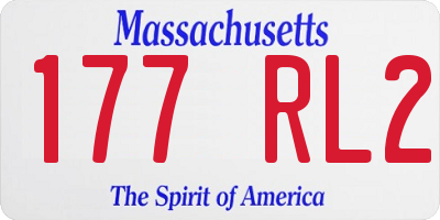 MA license plate 177RL2