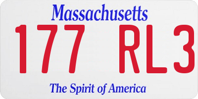 MA license plate 177RL3