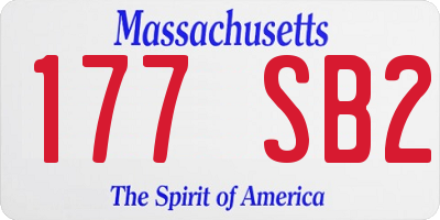 MA license plate 177SB2