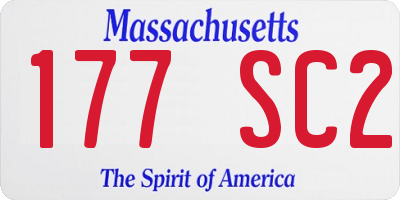 MA license plate 177SC2
