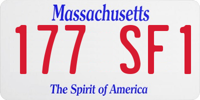 MA license plate 177SF1