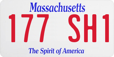 MA license plate 177SH1