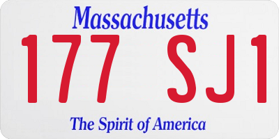 MA license plate 177SJ1