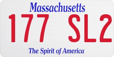 MA license plate 177SL2