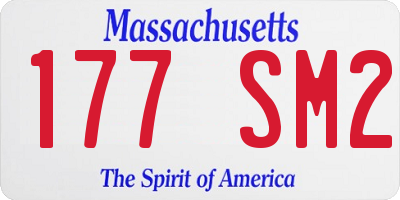 MA license plate 177SM2