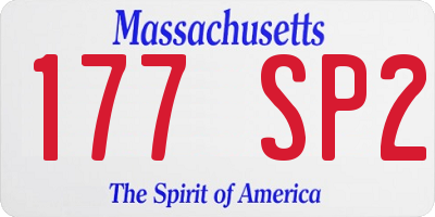 MA license plate 177SP2