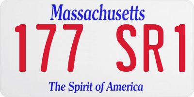 MA license plate 177SR1