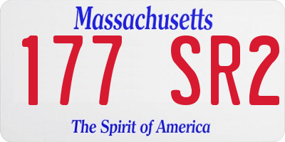 MA license plate 177SR2