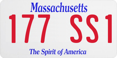 MA license plate 177SS1