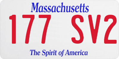 MA license plate 177SV2