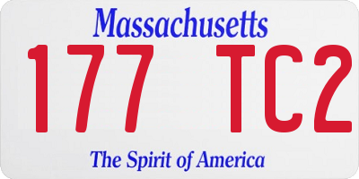 MA license plate 177TC2
