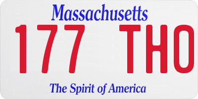 MA license plate 177TH0