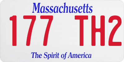 MA license plate 177TH2