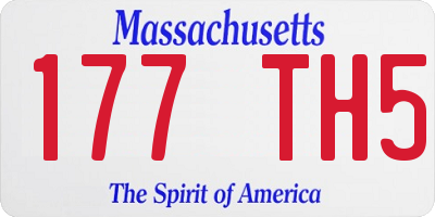 MA license plate 177TH5