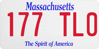 MA license plate 177TL0