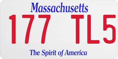 MA license plate 177TL5