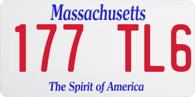 MA license plate 177TL6