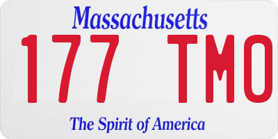 MA license plate 177TM0