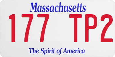 MA license plate 177TP2