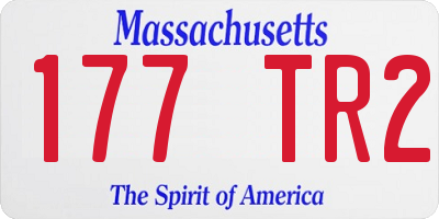 MA license plate 177TR2