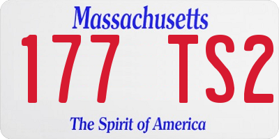 MA license plate 177TS2