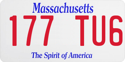 MA license plate 177TU6