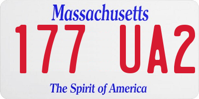 MA license plate 177UA2