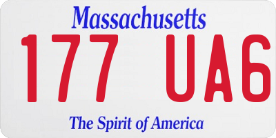 MA license plate 177UA6