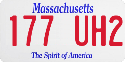 MA license plate 177UH2